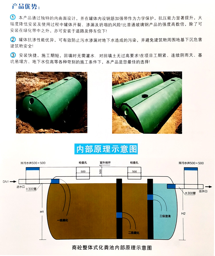 公安玻璃钢化粪池